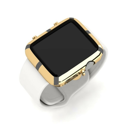 Estuche para Apple Watch® Unica 585 Oro Amarillo con Rodio Negro