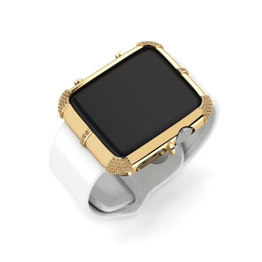 Ốp đồng hồ Apple® Unigryw Vàng 585 & Kim Cương Nâu