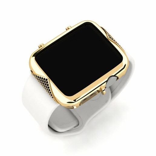 Ốp đồng hồ Apple® Unikalny Vàng 585 & Kim Cương Đen