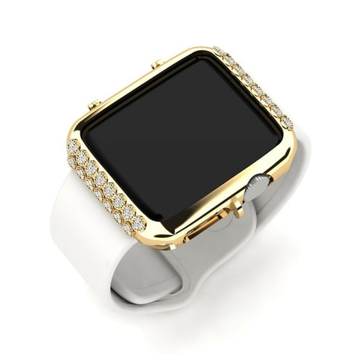 Apple Watch® Case Unyk 585 Yellow Gold & White Sapphire