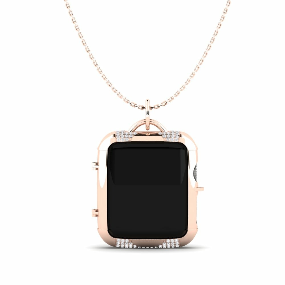 Estuches para Apple Watch® Xuntos Oro Rosa 375 Zafiro blanco