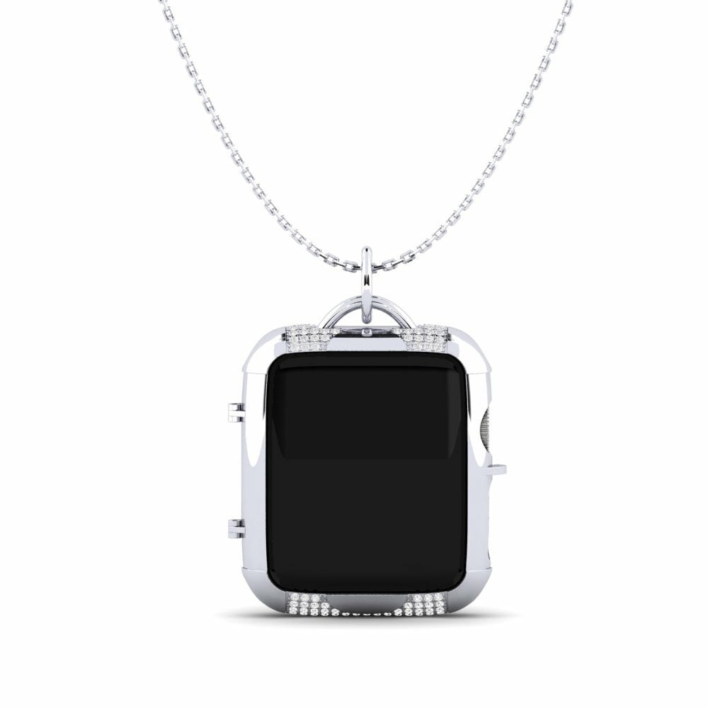 Estuches para Apple Watch® Xuntos Oro Blanco 585 Zafiro blanco