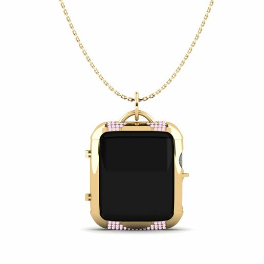 Ốp đồng hồ Apple® Xuntos Vàng 585 & Đá Sapphire Hồng