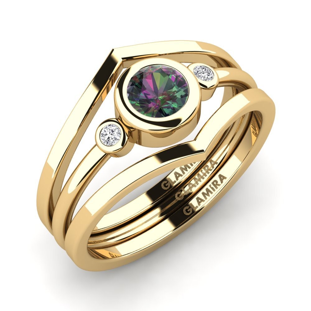 Mystic Topaz Ring Afin - Set