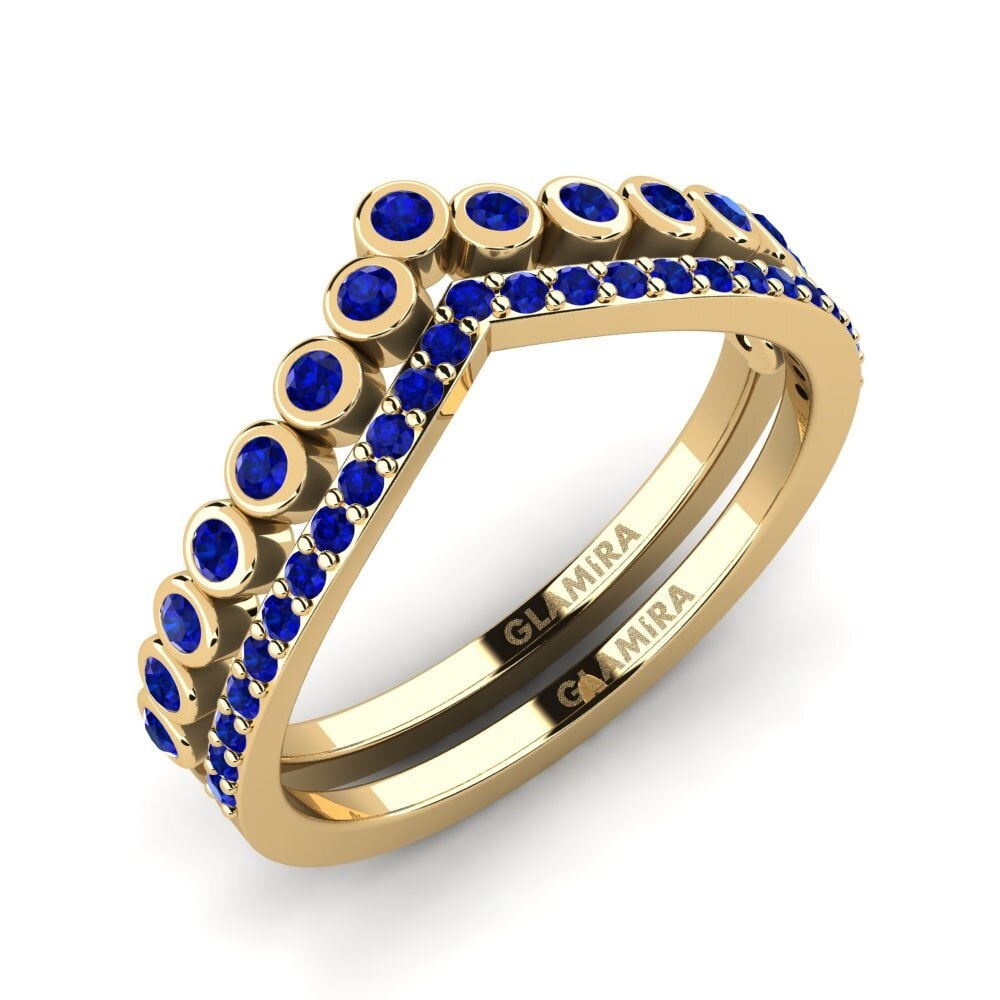 Sapphire Stackable Ring Amens Set