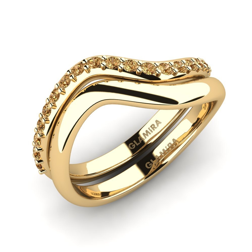 Brown Diamond Stackable Ring Bicg Set