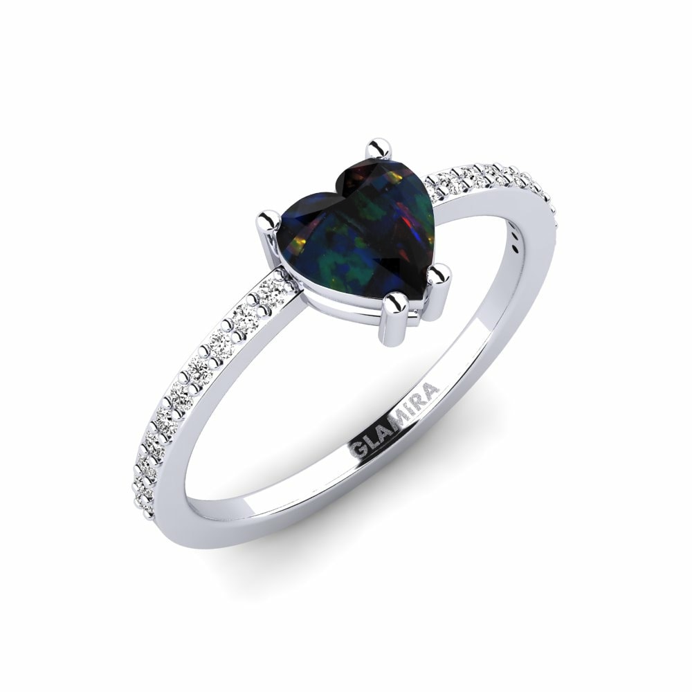 Black Opal Engagement Ring Blessing - A