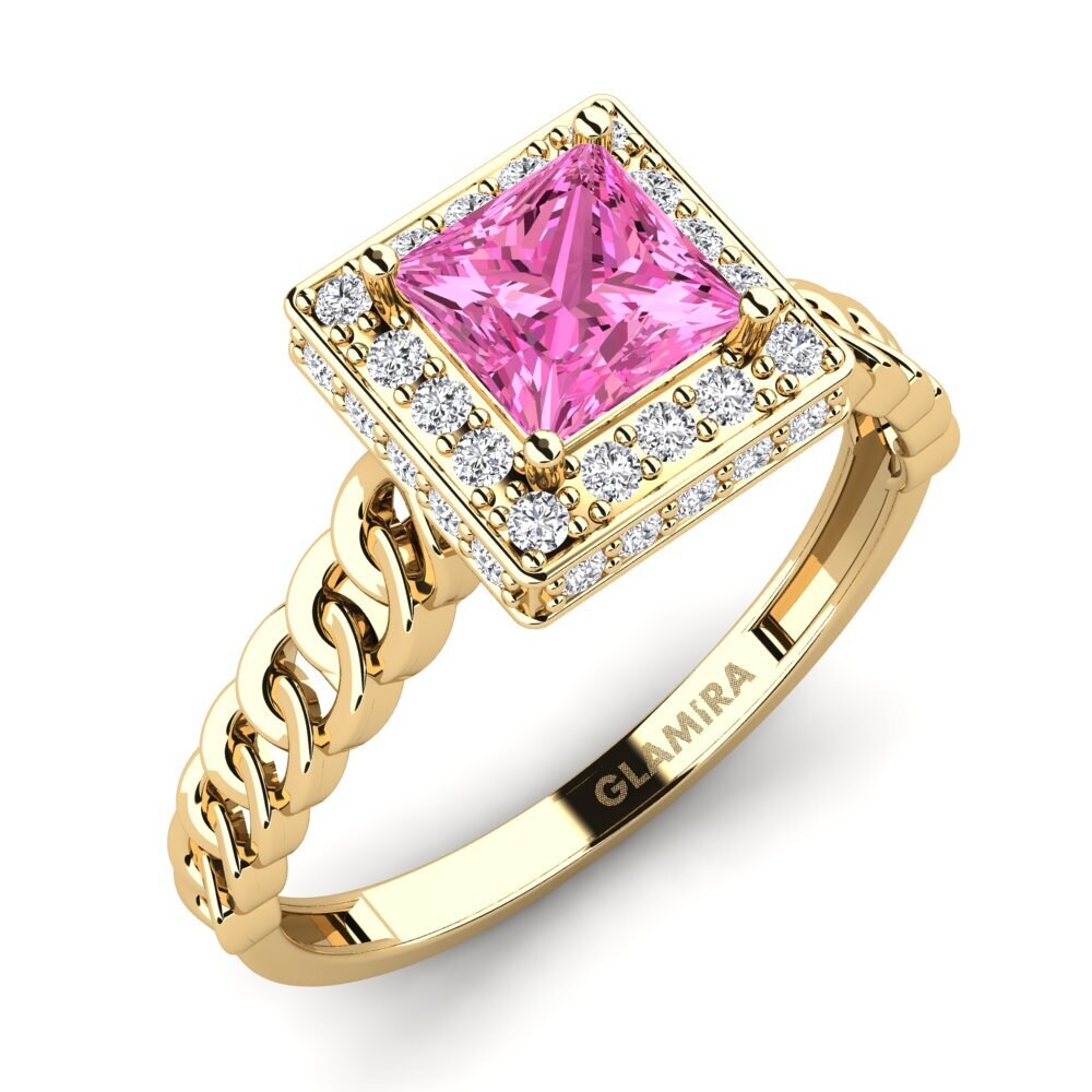 Pink Topaz Engagement Ring Bogd - A