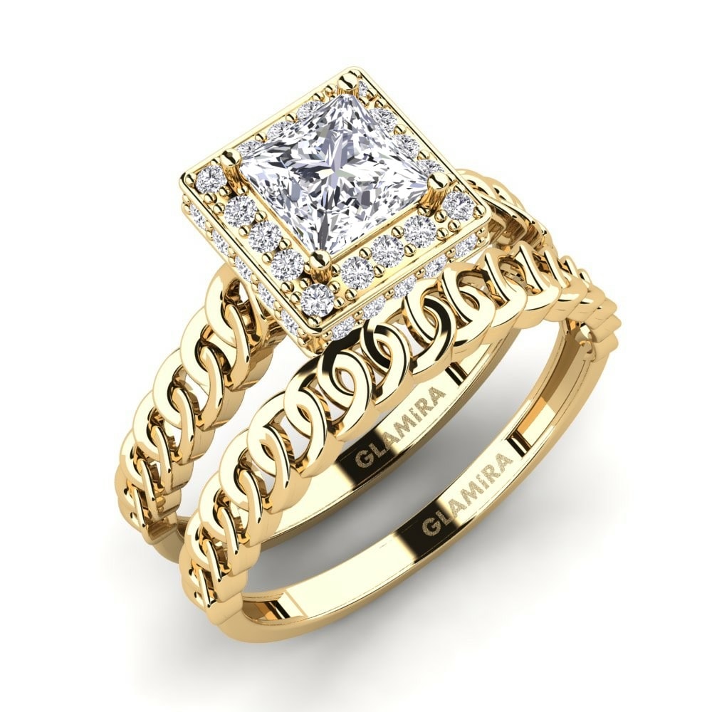 Bridal Set GLAMIRA Bogd 585 Yellow Gold Diamond
