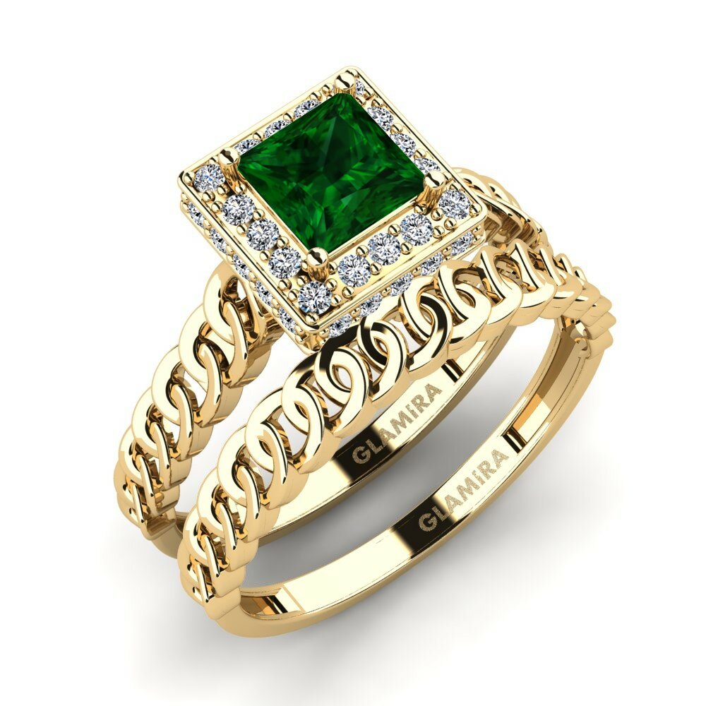 Tsavorite Ensemble de Bagues Bogd