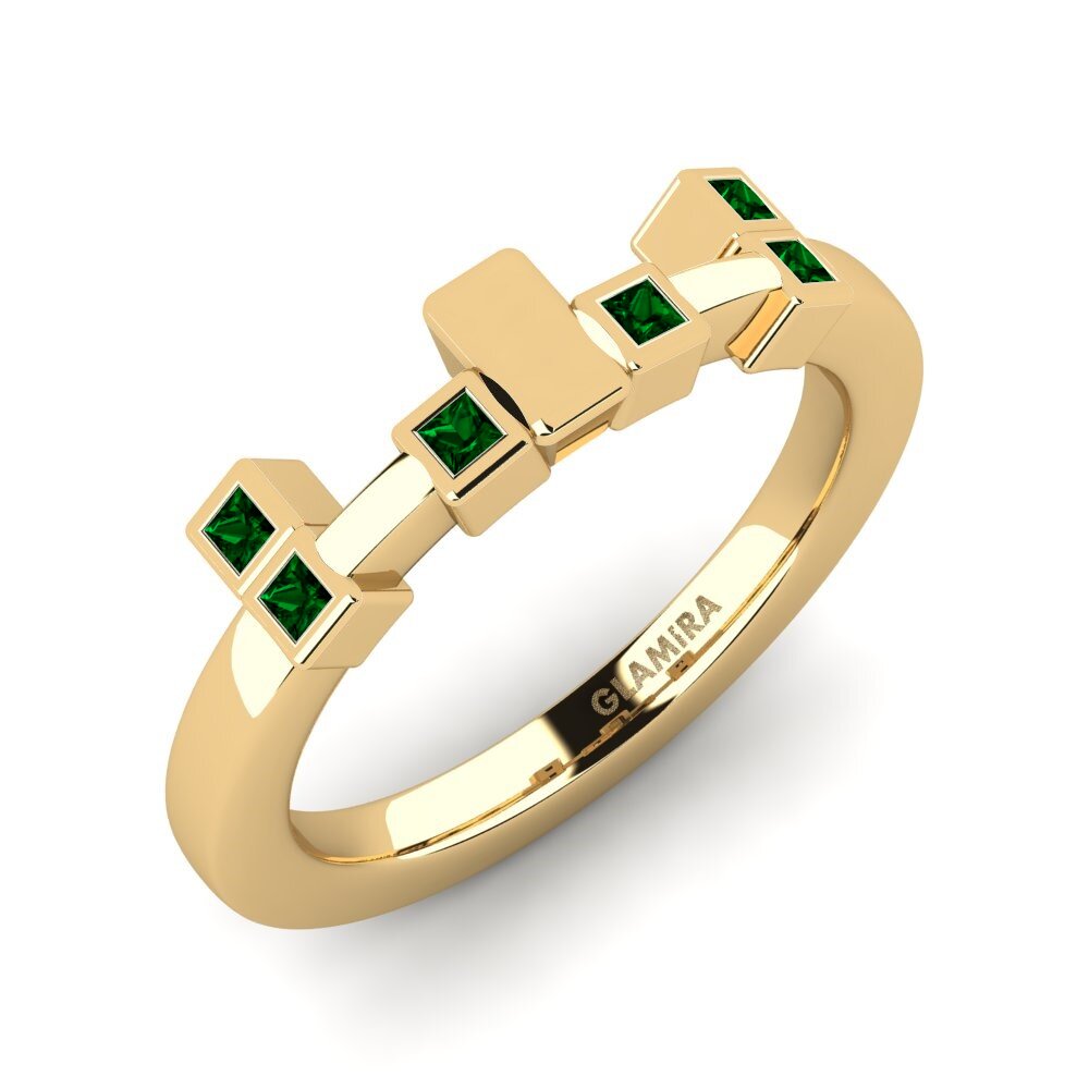 Green Zirconia Stackable Ring Busea - B