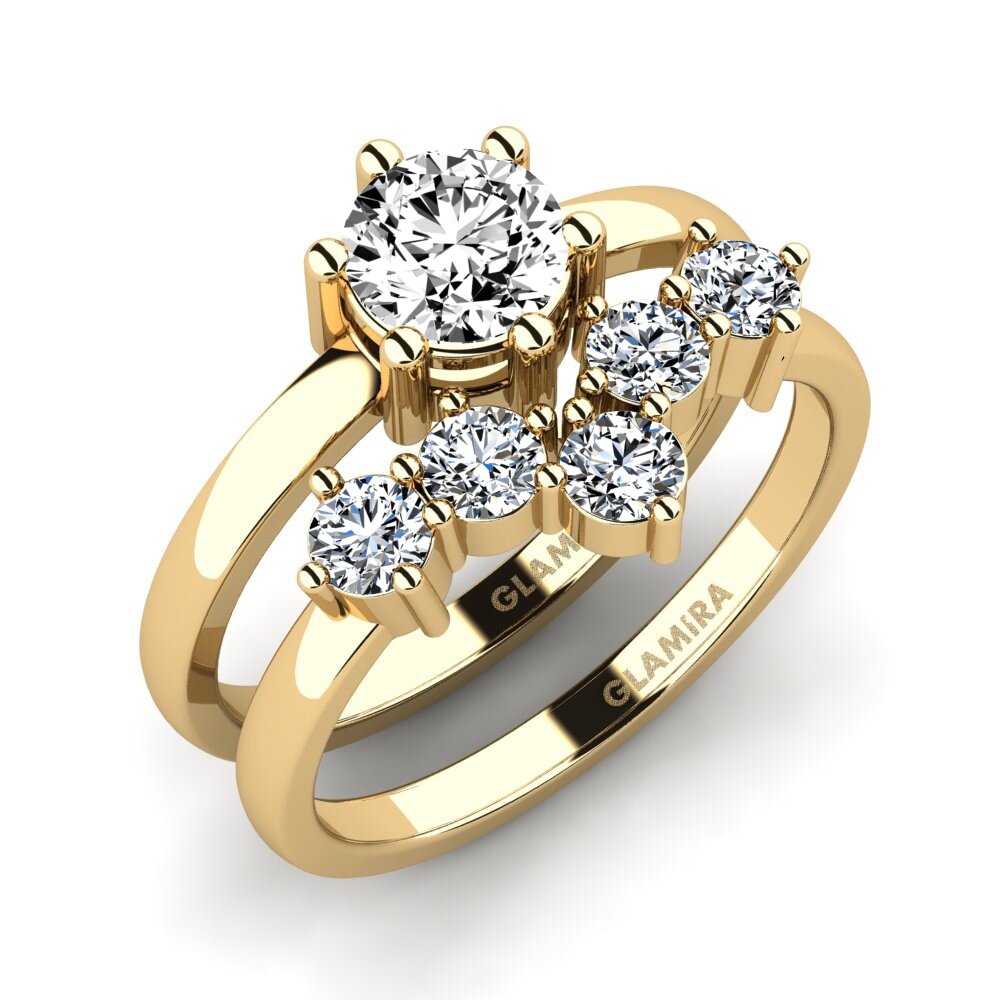 Moissanita Anillo apilable Equa Set