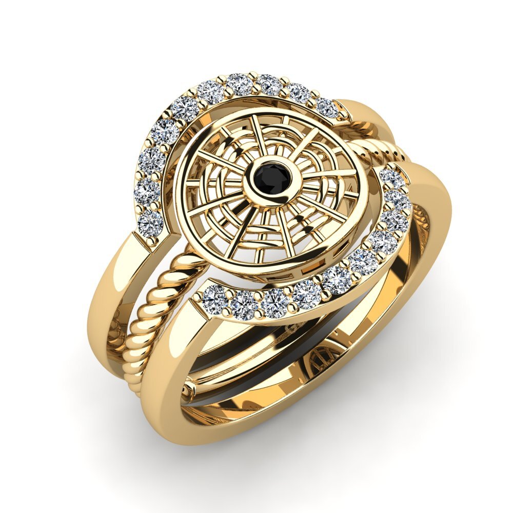 Black Sapphire Stackable Ring Faecre Set