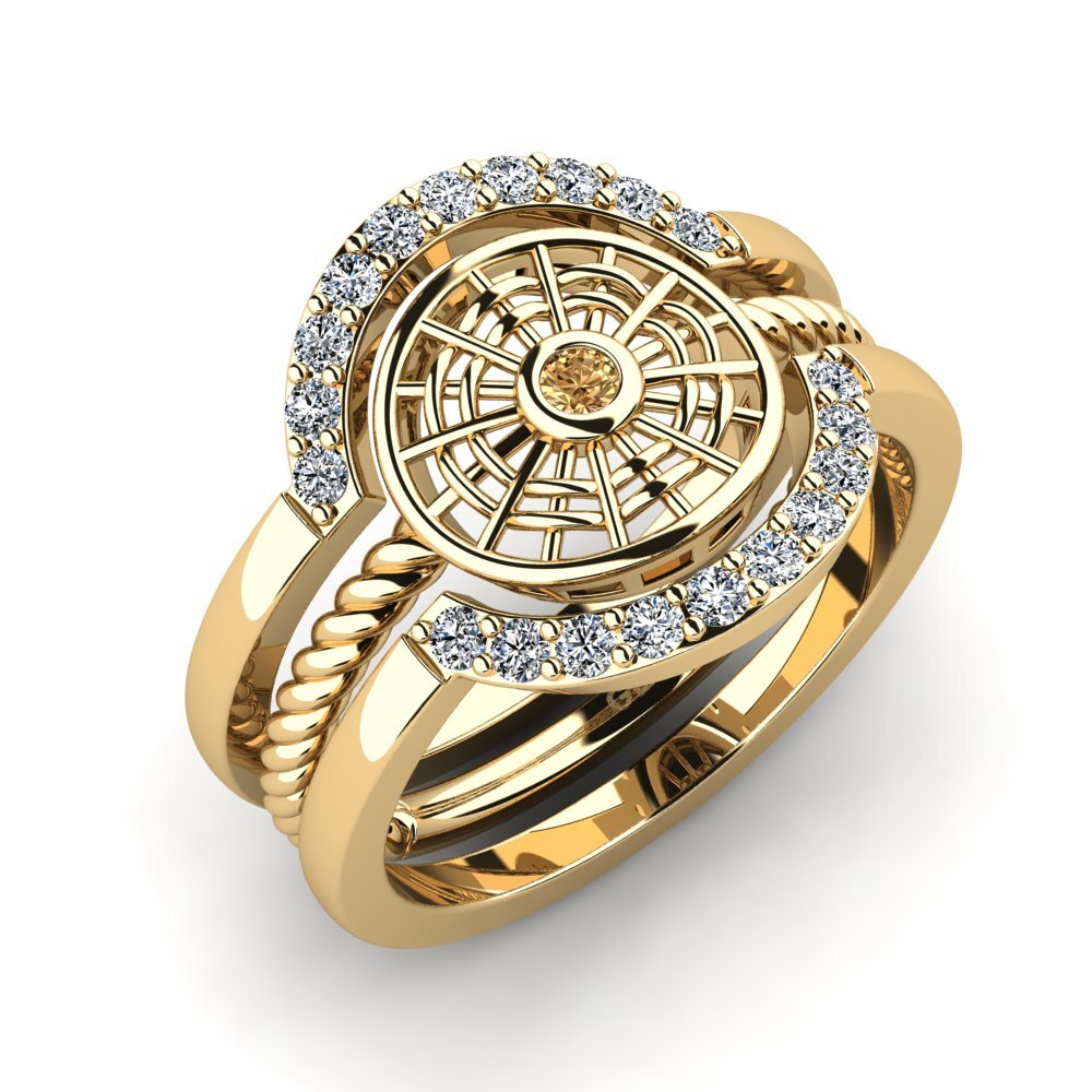 Brown Diamond Stackable Ring Faecre Set