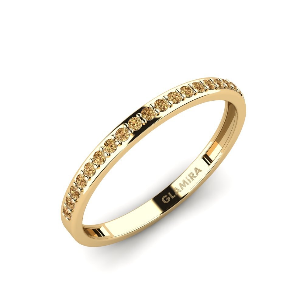 Diamant Brun Bague Fendr - B