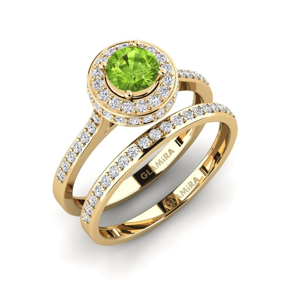 14ct Yellow Gold Peridot Bridal Set Fendr