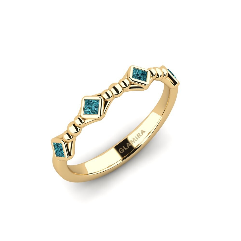 Blauer Diamant Stapelbarer Ring Gefylda - C