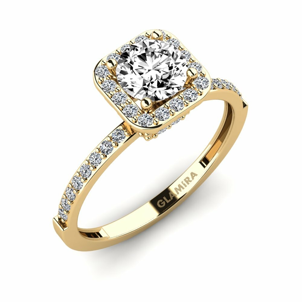 Vintage Engagement Rings GLAMIRA Grede - 585 Yellow Gold Moissanite