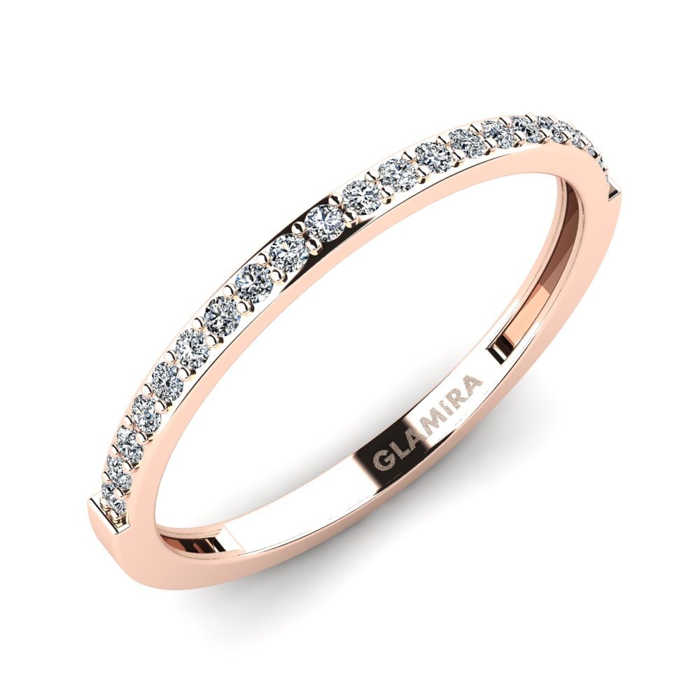 Or rose 14k Zircone Bague Grede - B