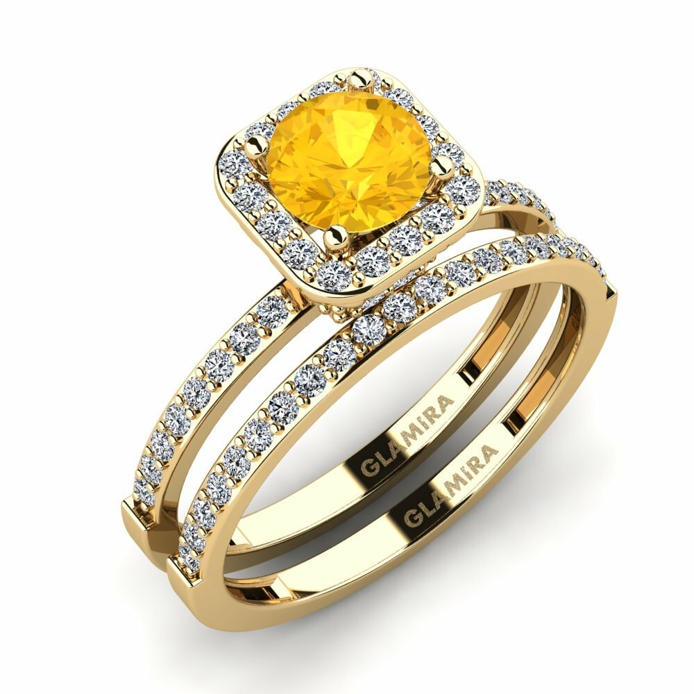 Citrine Ensemble de Bagues Grede