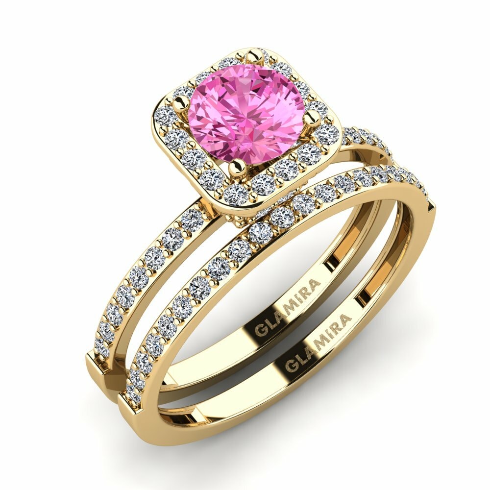 Topaze Rose Ensemble de Bagues Grede