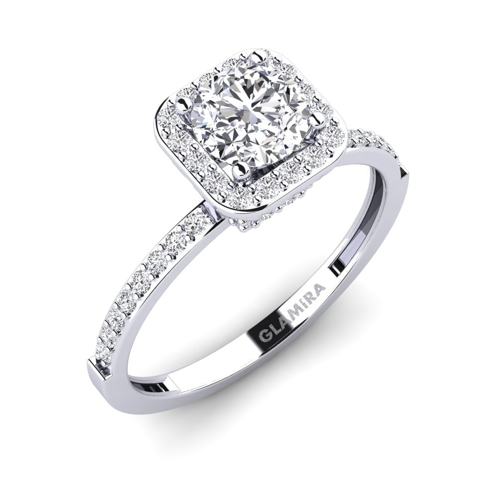 9ct White Gold Diamond Engagement Ring Grede - A