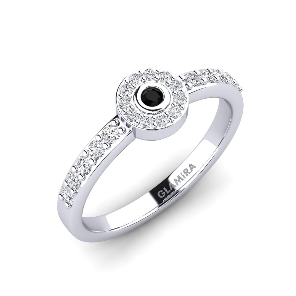 Black Sapphire Stackable Ring Henga - A