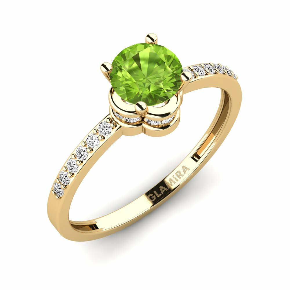 Peridoto Anillo de compromiso Htingi - A