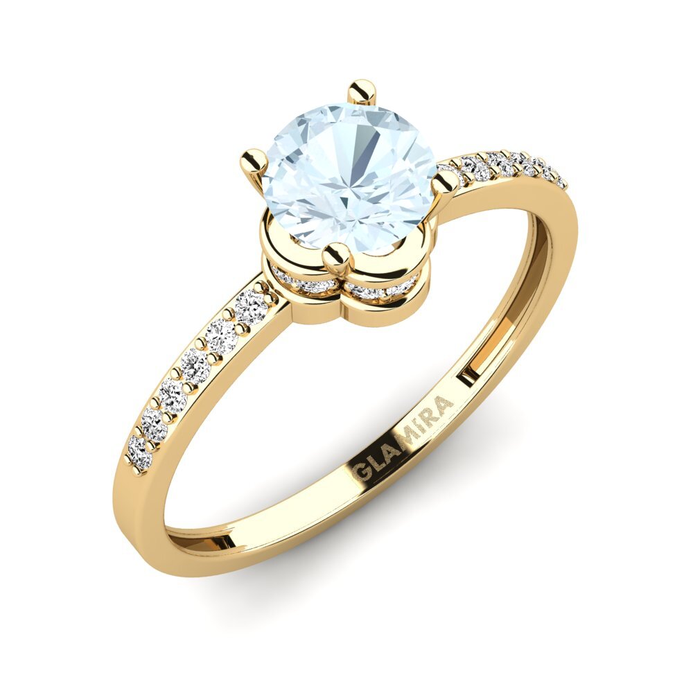 Aquamarine Engagement Ring Htingi - A