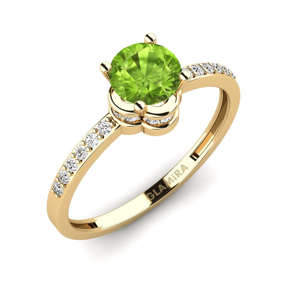 Peridoto Anillo de compromiso Htingi - A