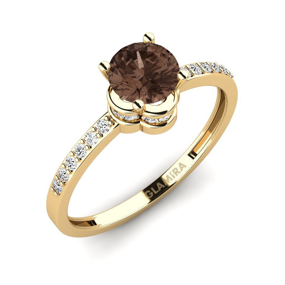 Smoky Quartz Engagement Ring Htingi - A