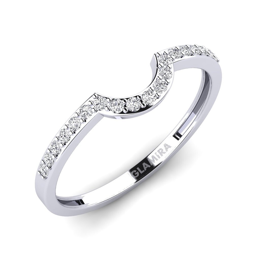 14K White Gold Stackable Ring Htingi - B