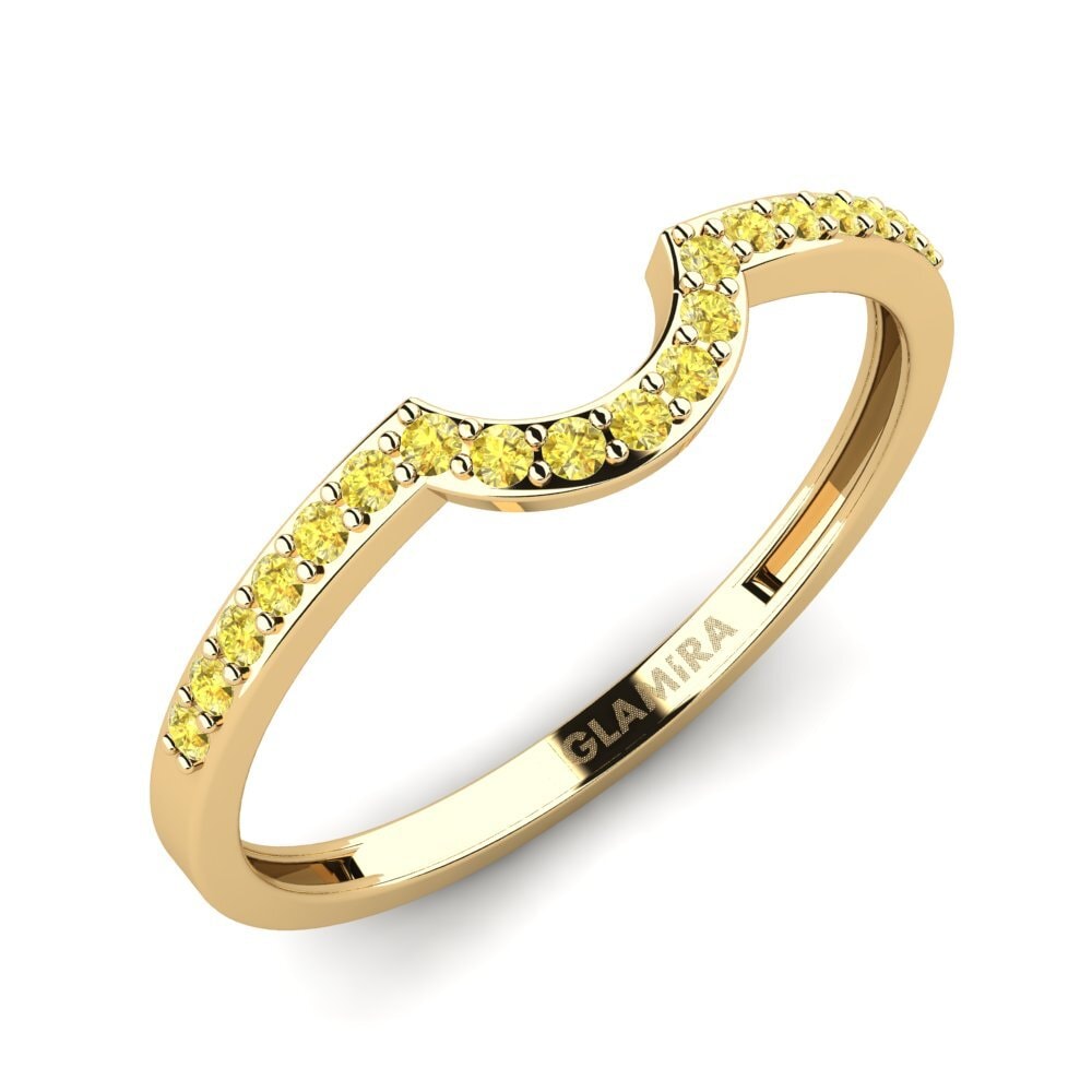 Gul safir Stabelbar ring Htingi - B