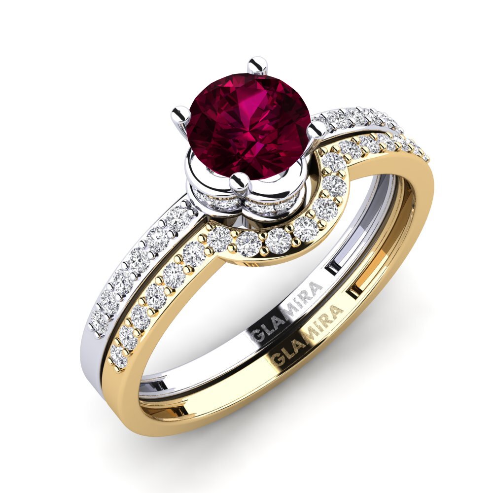 Rhodolite Garnet Bridal Set Htingi