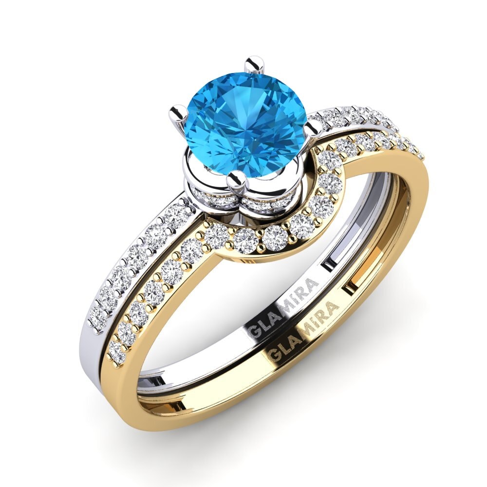 Blue Topaz Bridal Set Htingi