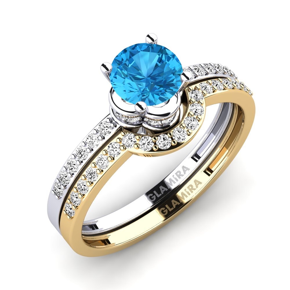 Topaz Biru Set Pengantin Htingi