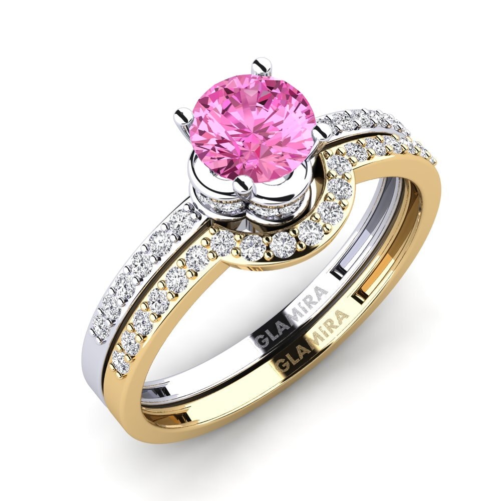 Pink Topaz Bridal Set Htingi