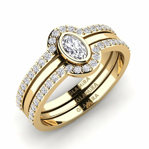 Set de Anillos Niliev Oro Amarillo 585 & Diamante