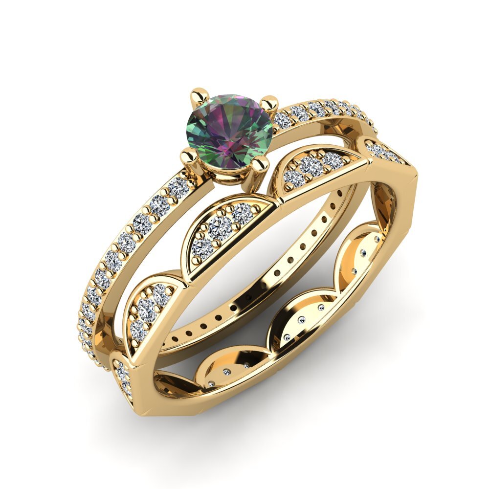 Mystic Topaz Stackable Ring Nurath Set