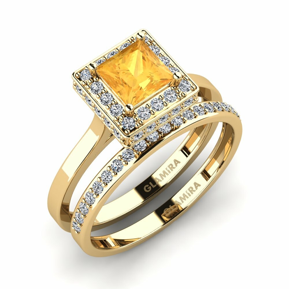 Citrine Ensemble de Bagues Scump