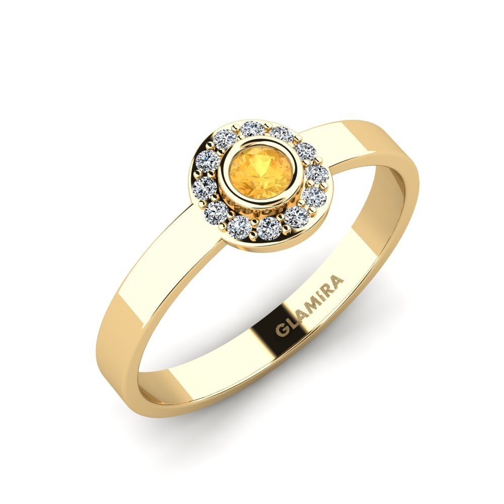 Citrine Stackable Ring Siorgr - A