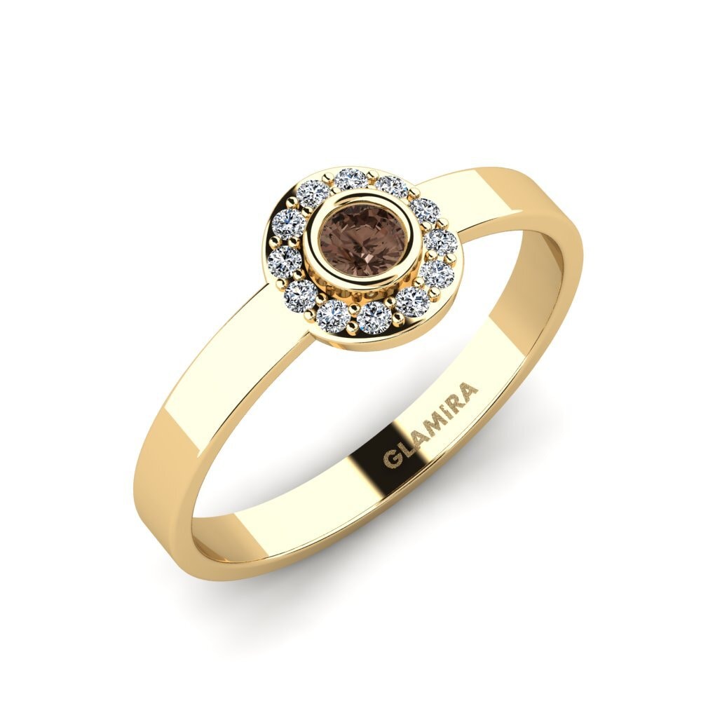 Smoky Quartz Stackable Ring Siorgr - A