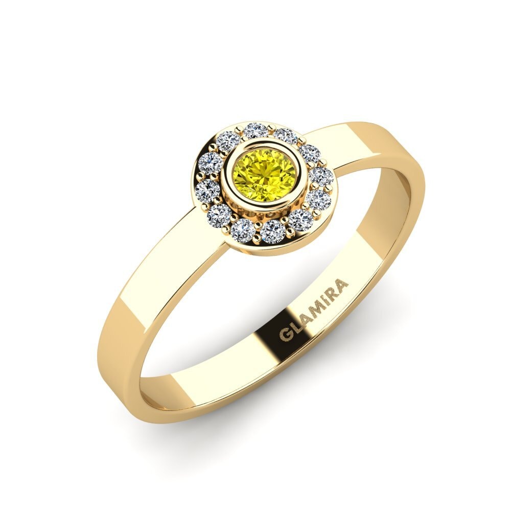 Yellow Diamond Stackable Ring Siorgr - A