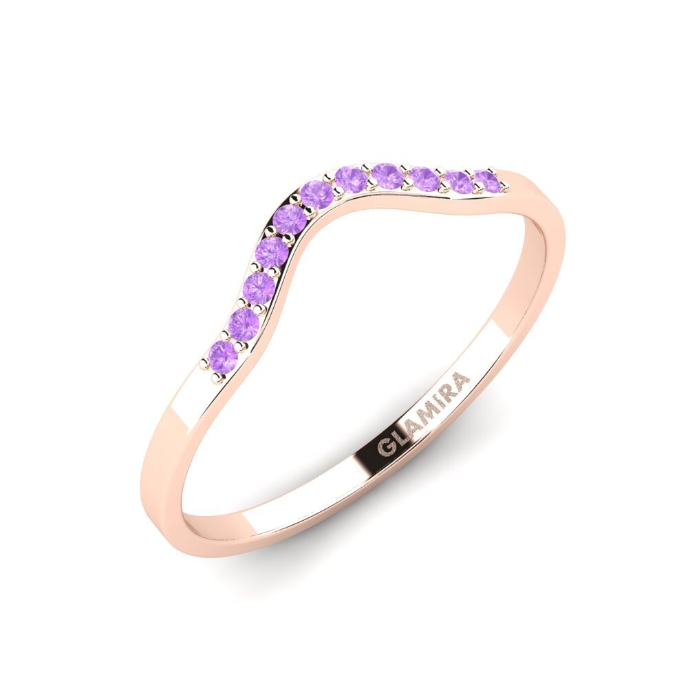 Amatista Anillo apilable Siorgr - B