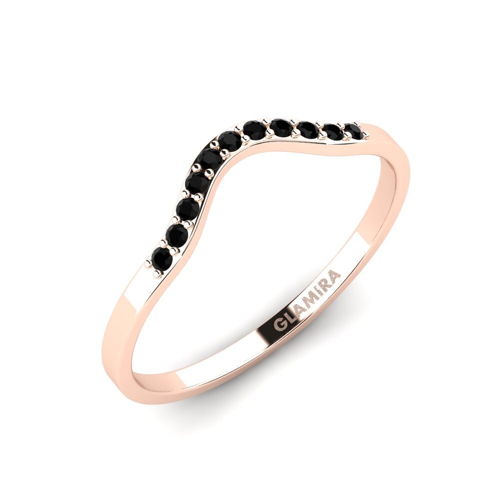 Black Onyx Stackable Ring Siorgr - B