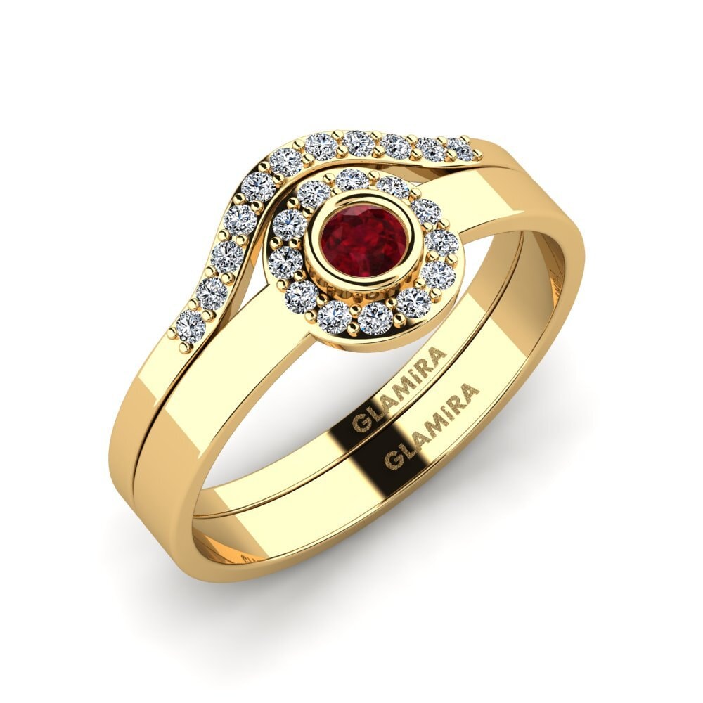 Ruby Stackable Ring Siorgr Set