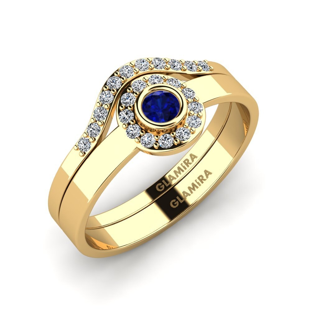 Sapphire Stackable Ring Siorgr Set