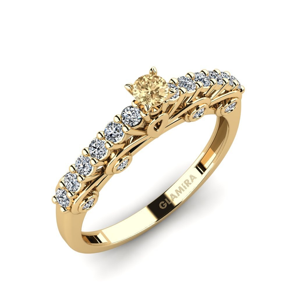 Brown Diamond Engagement Ring Sweold - A