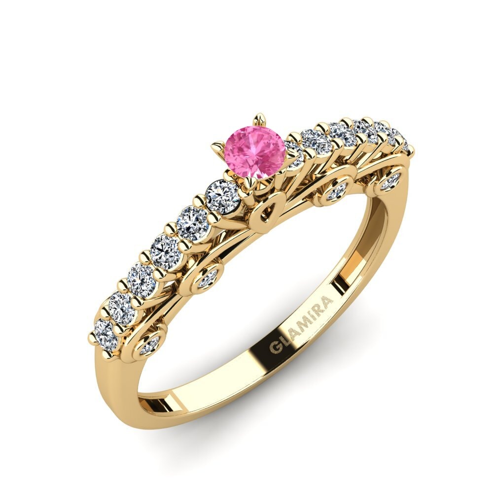 Pink Sapphire Engagement Ring Sweold - A