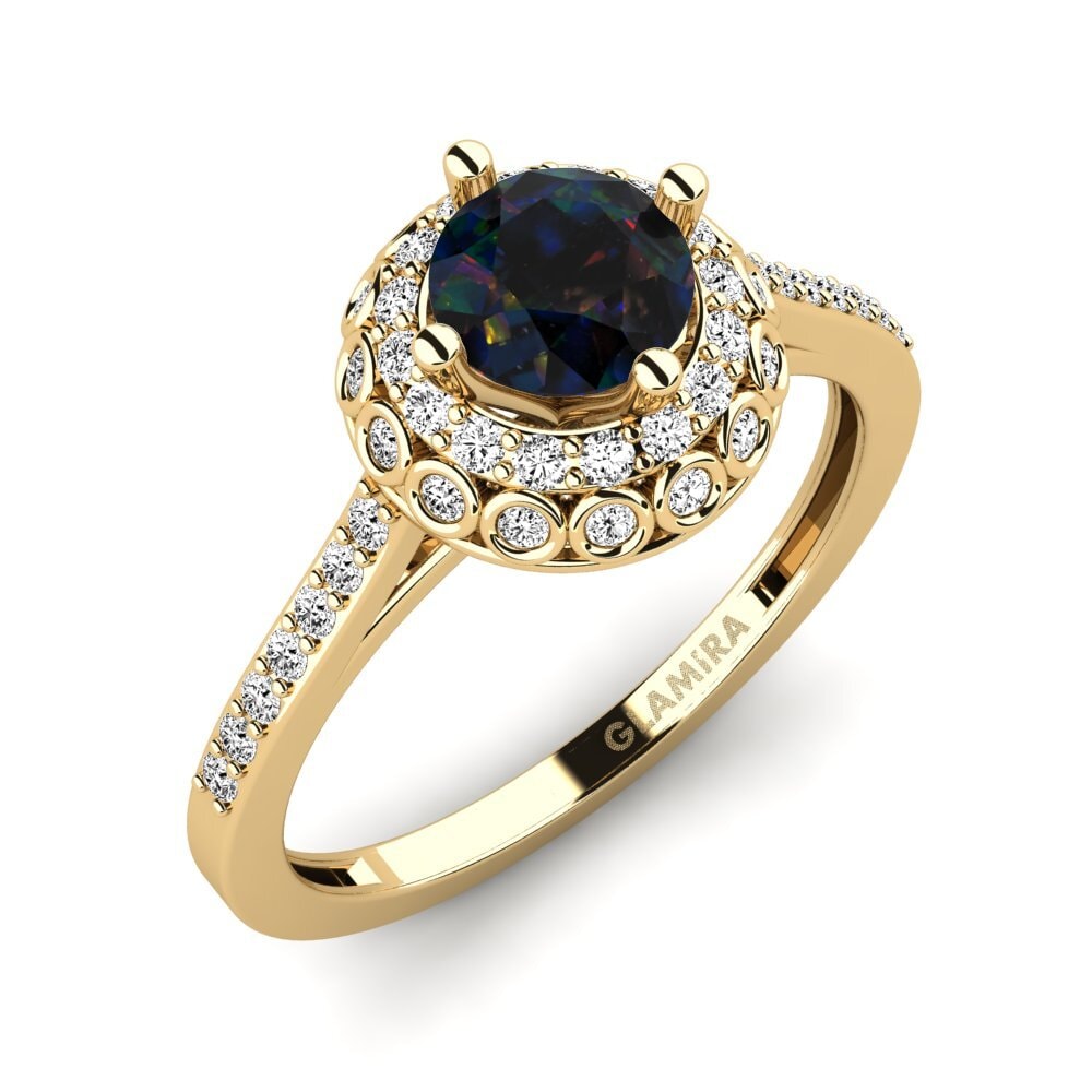 Opalo Negro Anillo de compromiso Syfig - A